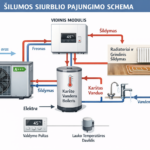 Šilumos siurblio pajungimo schema